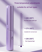 Travel Comb Cordless Rechargeable Hair Straightener | Portable Mini Hair Styling Tool for Smooth, Shiny Hair Anytime