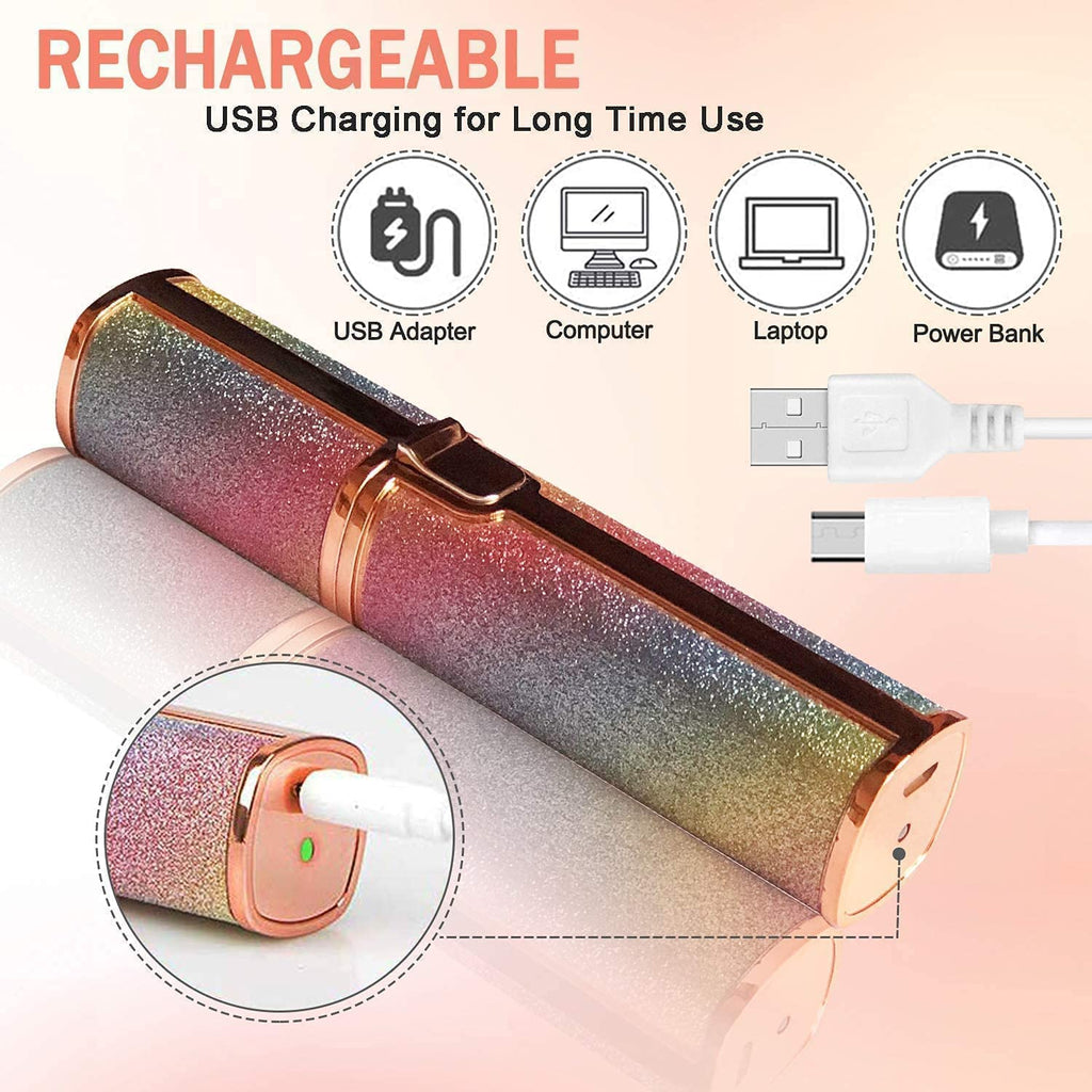 2 in 1 Electric Rechargeable Eyebrow Trimmer & Facial Hair Remover – Painless Women’s Face Razor
